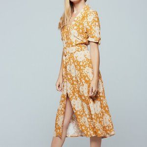 Band of Gypsies Ohau Floral Print Midi Dress